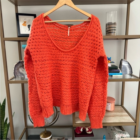 Free People Slouchy V Neck Sweater - Picture 4 of 7